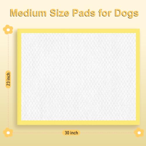 Camonti Puppy Pads 23"x 30" with Leak-Proof Quick-Dry Design, 40 Count Pee Pads for Dogs Potty Training, 6-Layer Absorbency Dog Pee Pads, Yellow by Camonti - Used condition - Image 3