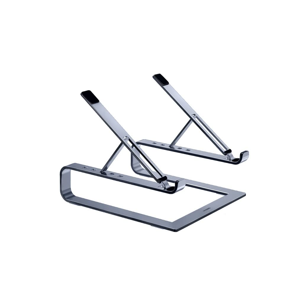 Soporte para computadora portátil y estante elevado plegable para escritorios de oficina
