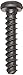 Small Parts 0410LTPB Steel Thread Rolling Screw for Plastic, Black Oxide Finish, Pan Head, Star Drive, #4-20 Thread Size, 5/8