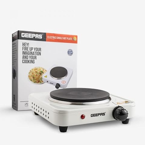 New Caravan Camping Home 1000w Electric Portable Iron Hotplate Cooking Hob Stove Cover