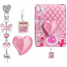 Books Theme Charms Set for Kindle,Including Dust Plug Charm Type C/USB C,Heart Grip Holder, Bow Keychain Accessories,Compatible for Kindle Paperwhite 11th 12th Generation