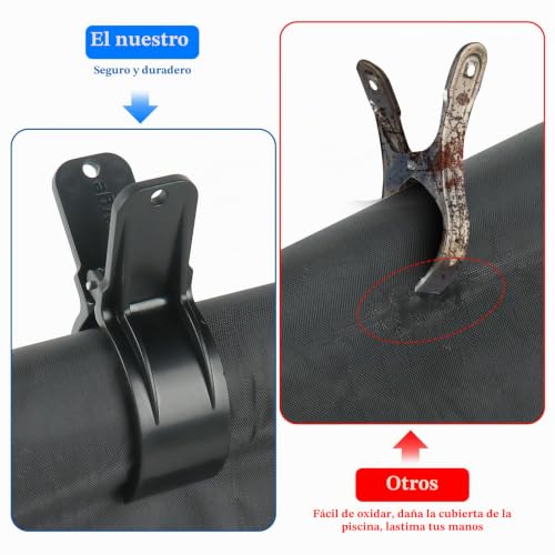 Miniatura 3 de 18 Abrazaderas De Sujeción Para Cubiertas De Piscina, Abrazaderas De Gran Envergadura Y Resorte Con Fuerte Fuerza De Tensión, Accesorios Siloplane