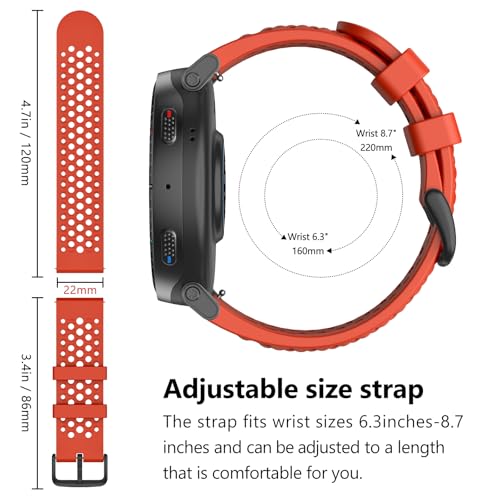 MYSNBKN Bracelet de montre 22mm pour Active Max/Pace 4/3/Forerunner 265/570 – vue 5