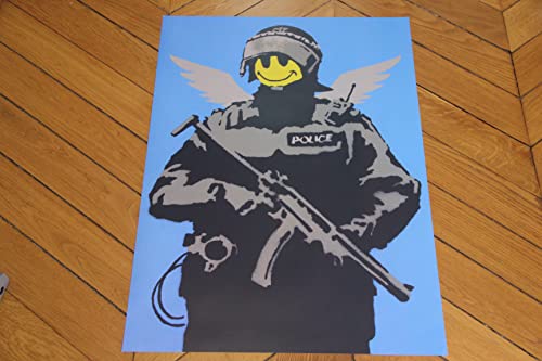 Affiche Banksy Flying Coopers 2003 repro print art pop de 50x70 cm