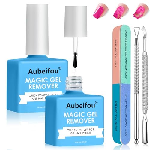 2x15ml Nail polish remover Gel nail polish remover Fast gel polish remover Remover for gel nails Easily&Quickly Remove in 3-5 Minutes