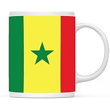 Andaz Press 11oz. Country Flag Coffee Mug Gift, Senegal, 1-Pack, Olympics Party World Cup Soccer Futbol Football Fan Gifts for Him or Her