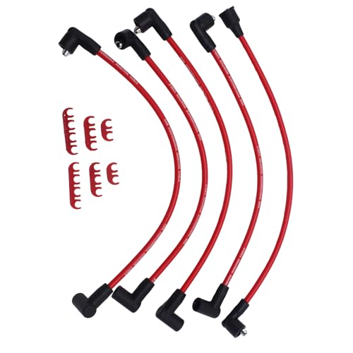 90 Degree Bend Ignitions Leads Efficient 90 Degree Elbow for 4 Cylinders Engines Excellent Fit for Classical Vehicles Vintage Car Cable