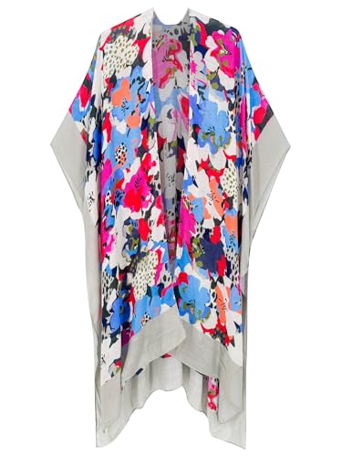 Image of Breezy Lane Women's Kimono Cardigan Summer Swimsuit Coverups Beach Cover Up with Floral Print for Vacation