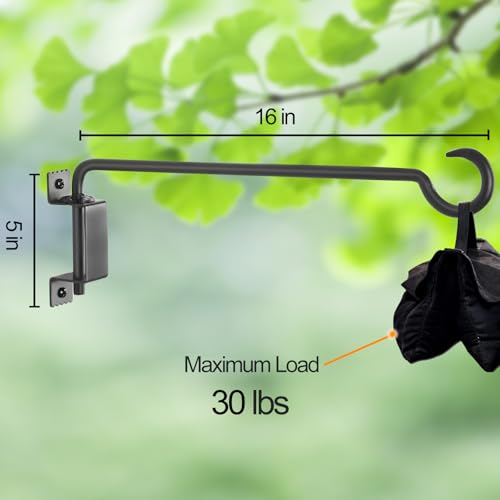 AILIN YELOKIE Gancho giratório para plantas de 40,6 cm (embalagem com 2) - Gancho de parede de aço s