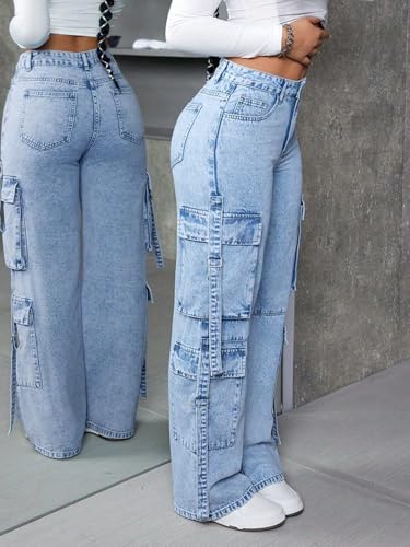 Women's Mid-Rise Jean Denim Pants With Pockets And Straight-Leg2