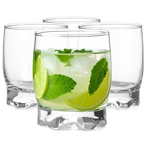 Glasmark KROSNO 1992 Juego de 4 vasos de 250 ml, vasos de agua, vasos de cóctel, vasos de zumo, vaso de agua con fondo grueso, apto para lavavajillas