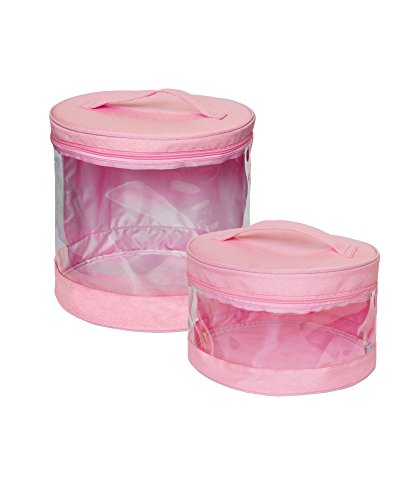Jj Cole Clear Storage Bin Set Pink