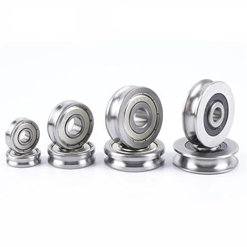 10PCS �����p�����z�C�[���I�[�o�[���C�� �a�t���x�A�����O�t�� U6001 12X28X8MM �v�[���[ U�a�^�C�v(U6001-4-0.8)