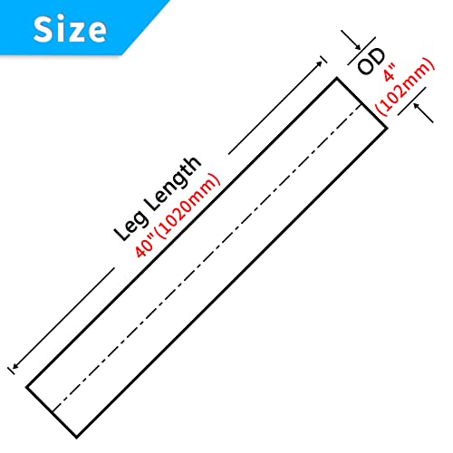 Image of 4 Inch Straight DIY Custom Mandrel Exhaust Pipe Tube Pipe,40 Inch Length,4'' OD Mandrel Straight Pipe,T304 Stainless Steel,Universal Fitment-1PC