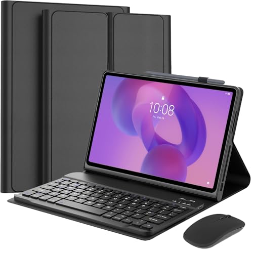 ���O���\�ȃ��C�����X�L�[�{�[�h�P�[�X Lenovo Idea Tab Plus 12.1�C���` 2025/Tab K12 (TB361FU/TB361ZU) �p �}�E�X�t���}�O�l�b�g�L�[�{�[�h�J�o�[ �}�E�X�t�� �y���X���b�g �p�x3�i�K���� �s���N