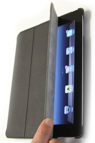 The New iPad 2nd 3rd 4th Generation Magnetic Smart Cover Portfolio Case by Photive With Built-In Stand - Front Back Protection Designed for 3rd 4th Generation iPad (Latest Version With Built-In Magnet for Sleep/Wake Feature) - Black