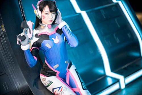 Costheme D.va Cosplay Costume Overwatch Jumpsuit Deluxe Hana Song Bodysuit Halloween Outfit Size S | Official Licensed #TOP4