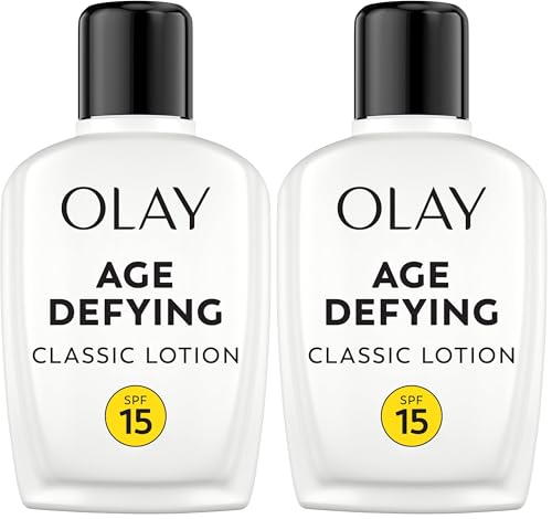Olay Face Moisturizer, Age Defying Classic Daily Renewal Lotion,With Sunscreen,Classic,4 oz,(Pack of 2)