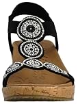 Skechers Women's Slingback Wedge Sandal, Black, 6.5 UK
