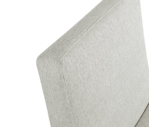 Image of HomePop Channeled Metal Dining Chair - Sustainable Gray Woven (Single Pack)
