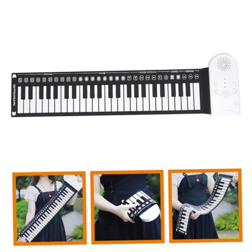 Clavier piano pliable en silicone avec touches de synthétiseur portable