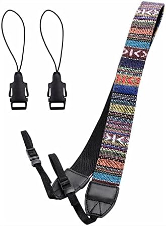 Eggsnow Camera Shoulder Strap Universal Vintage Camera Neck Belt Strap with Connect Buckle for Women Men All DSLR SLR - Multi Color