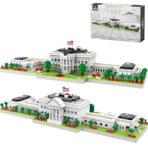CAXIMSY Juegos de bloques de construcción modelo de casa blanca