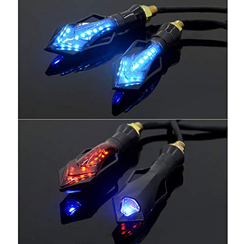 Dishykooker 12V Led Motorcycle Turn Signal Lamp Indicator Light Flasher Blinker White Light #TOP3