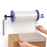 Wandhalterung Bubble Cushioning Holder, Foam Wrap Roll Dispenser mit Zentrierscheiben, werkzeugloser Ersatz, Starke Tragfähigkeit, Ideal für Lagerversand und Verpackung