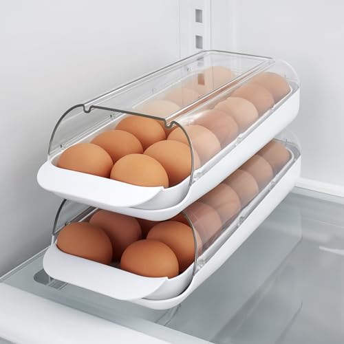 YouCopia FridgeView Rolling Egg Holder, BPA-Free Stackable Eggs Organizer with Removable Tray for Refrigerator Storage by YouCopia - Image 5
