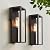 2-Pack Outdoor Wall Lanterns, 13'' Exterior Waterproof Wall Sconce with Clear Glass Shades, Oil Rubbed Bronze Porch Lights, Anti-Rust E26 Outdoor Lights for Outside Patio Garage Front Door House