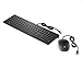 HP - PC Pavilion Tastiera e Mouse 400 con Cavo USB, Design Sottile e Accattivante, Tasti Freccia, Tastierino Numerico, Indicatore LED Blocco Maiuscole, Tastiera a Tre Zone, Layout Italiano, Nero