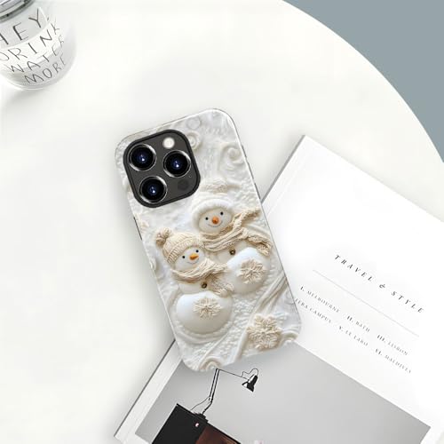 Compatible with iPhone 16 Pro Max,Anti-Scratch Glossy Case Cover,Christmas Snowman by Generic - Used condition - Image 5