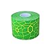 TheraBand Kinesiology Tape, Waterproof Physio Tape for Pain Relief, Muscle & Joint Support, Standard Roll with XactStretch Application Indicators, 2 Inch x 16.4 Foot Roll, Electric Green/Yellow