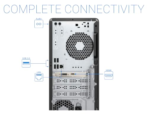 Image of HP Pavilion Desktop Computer, Intel Core i5-12400F, 8GB RAM 256GB PCIe SSD