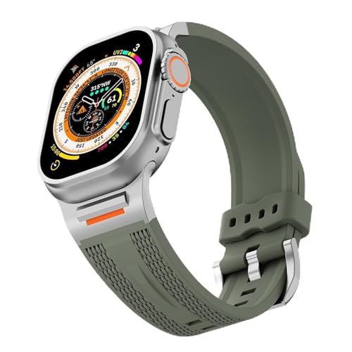 Bracelet de sport KLVN en silicone élastique pour iWatch 10 9 8 7 SE 46mm 45mm 44mm