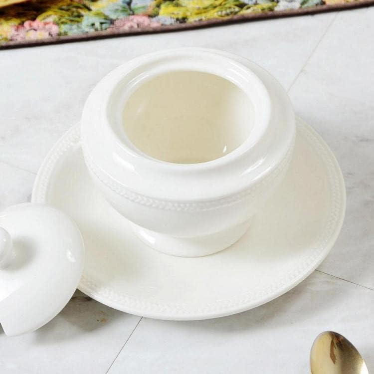 Miniatura 4 de Mozacona Juego de jarra de crema de cerámica blanca y azucarera, juego de servicio de café