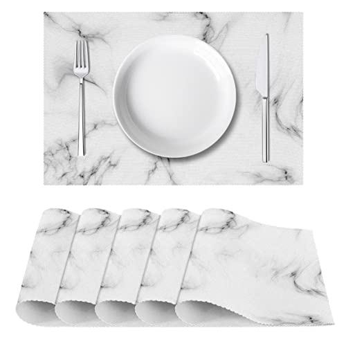 Sets de table en marbre blanc chic pour art de la table haut de gamme