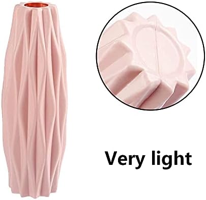 Plastic Vases Flower Vase Pink Decor Modern Floral Vase for Living Room Office Wedding Decoration