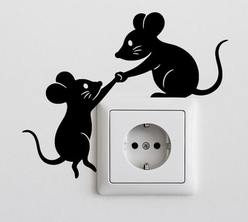 Wandtattoo „Rettende Maus“ – Tierische Vinyl-Aufkleber für...