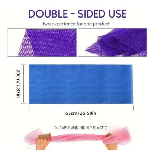 Esponja de red exfoliante corporal y toalla de esponja doble cara 7