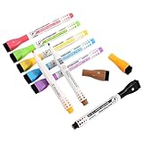 BESTonZON Magnetische Whiteboardmarker 8 Farben Abwischbare Whiteboard Stifte mit Feiner Spitze Kleine Planmarker für Schule Büro und Zuhause