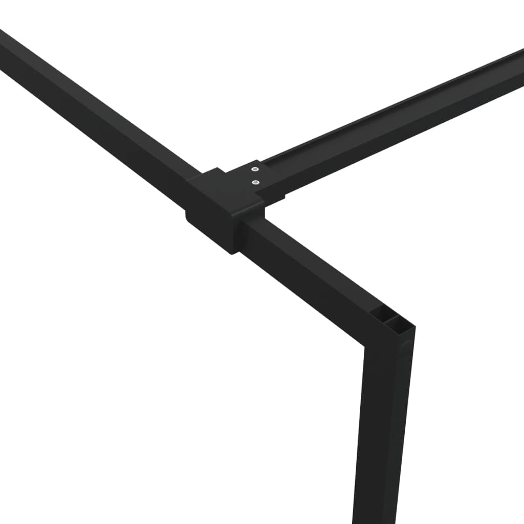 Mampara de ducha de cristal templado semimate, 90 x 195 cm, 5 mm, perfil de aluminio, 3 paneles, protección contra salpicaduras para esquina y nicho