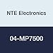 NTE Electronics 04-MP7500 Nylon Rubber Adhesive Mounting Pad for #4 Screw Size, 0.74" Square, 0.19" Height, Black (Pack of 100)