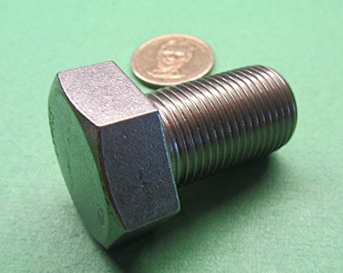 18-8 Stainless Steel Hex Bolts FT 7/8''-14 Thread x 1.50'' Long 1 pc, Silver