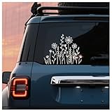 Wildflower Car Stickers and Decals,Stylish Flower Car Decals for Cars Decorations Fit...