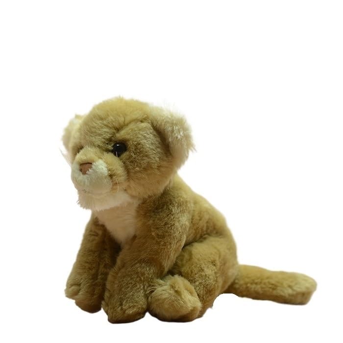 Peluche lion assis réaliste sauvage de style safari pour décoration de maison