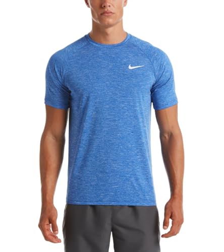 Nike Men's Dri-FIT UPF 40+ Hydroguard Swim Tee (US, Alpha, Medium, Regular, Regular, Game Royal)