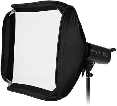 Fotodiox Pro 20x20 Foldable Softbox for Studio Strobe/Flash with Soft Diffuser and Dedicated Speedring Insert, for Multiblitz Profilux Strobe Light, Soft Box, Speed Ring