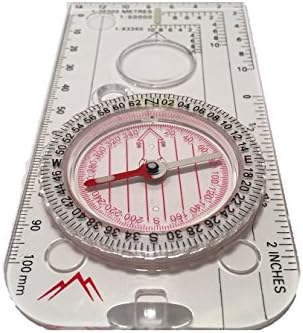The Adventure Warehouse Navigation Compass for Expedition Map Reading, Orienteering and Survival Mountaineering or Hiking- Fully Waterproof and Explorer Ready